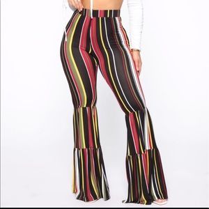 Fashion Nova Striped Pants Size Medium